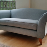 Retro Style Lounge reupholstered in fabric Keylargo from Warwick Fabrics colour Aqua